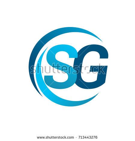 450x470 Initial Letter Sg Logotype Company Name Blue Circle And Swoosh