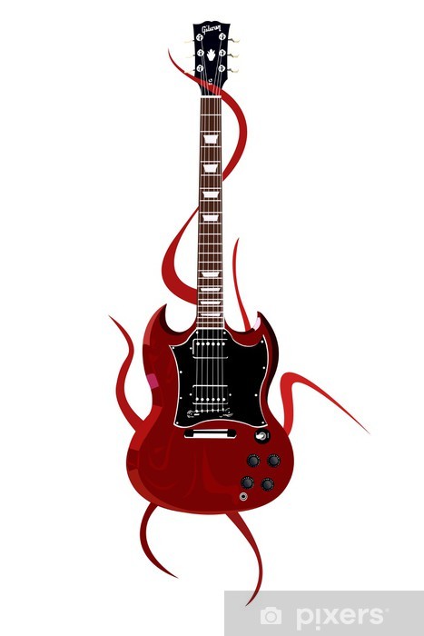 467x700 Gibson Sg Guitar Vector Sticker