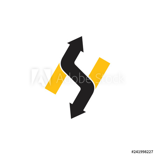 500x500 Abstract Letter Sh Simple Geometric Arrows Logo Vector