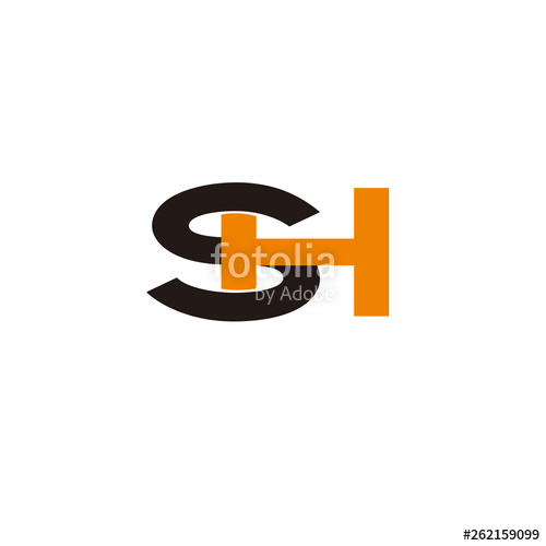 500x500 Sh Letter Logo Vector Initial Font Stock Image And Royalty Free