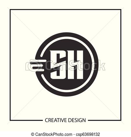 450x470 Initial Letter Sh Logo Template Design Vector Illustration