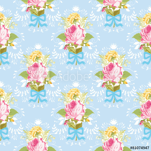 500x500 Seamless Floral Shabby Chic Background