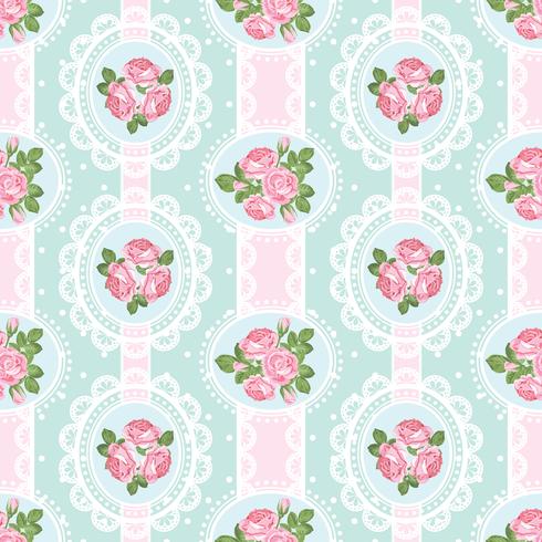 490x490 Shabby Chic Rosa Transparente Sobre Fondo De Lunares