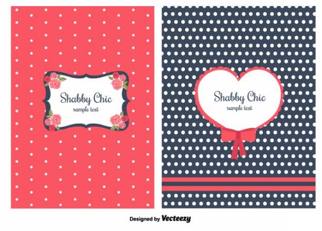 626x450 Tarjetas Shabby Chic Vector Gratis Tarjetas Y Emboltorios