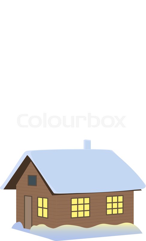 Christmas Time Winter House, Shack, Stock Vector Colourbox 487x800 Christmas Time Winter House, Shack, Stock Vector Colourbox