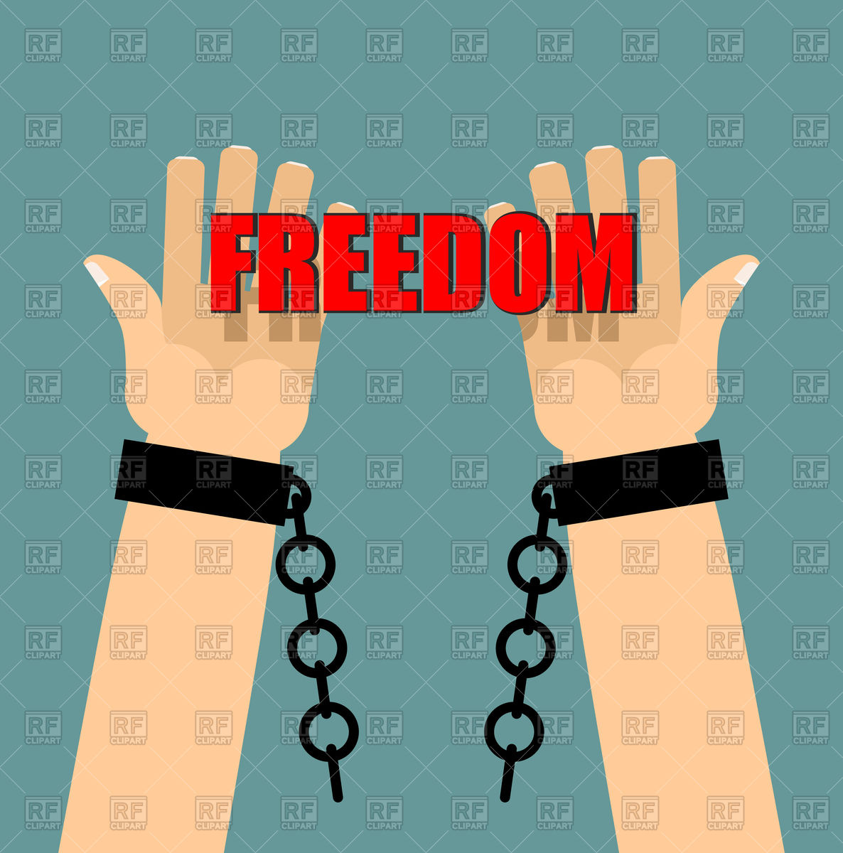 1186x1200 Freedom Concept Hands In Shackles Broken Chain Vector Image
