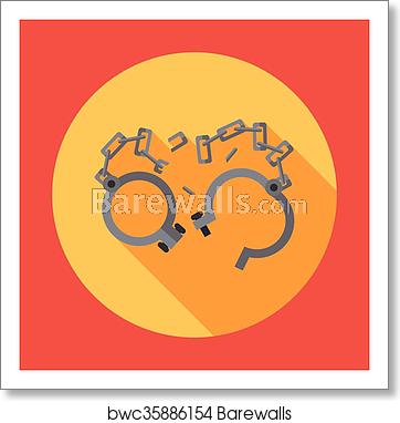 362x382 Shackles Broke Vector Fla, Art Print Barewalls Posters Prints