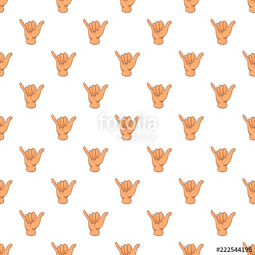 500x500 Gesture Shaka Pattern Cartoon Illustration Of Gesture Shaka