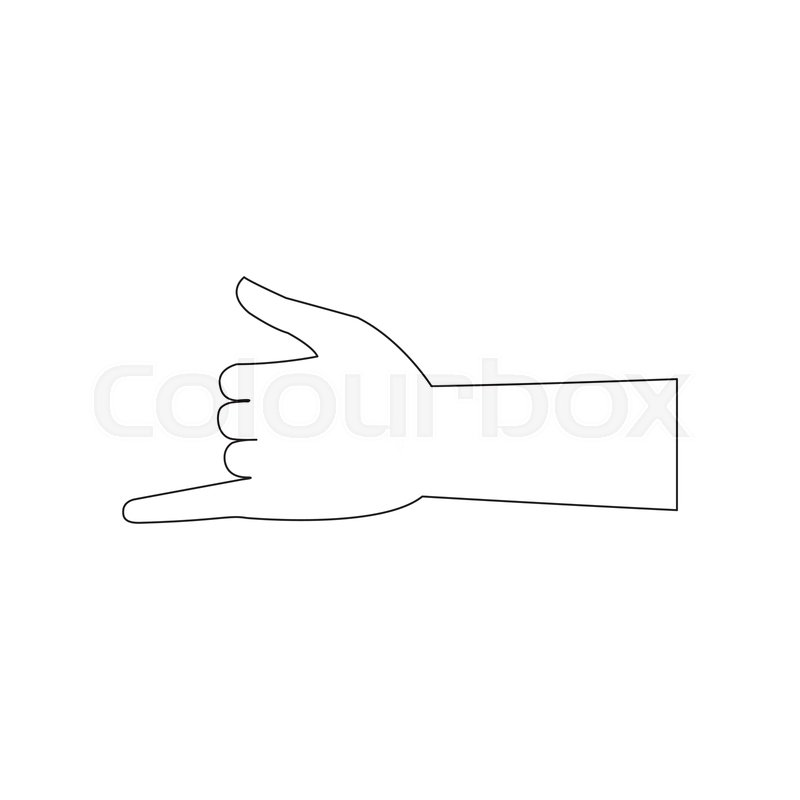 800x800 Hand Shaka Aloha Gesture Symbol Vector Stock Vector Colourbox