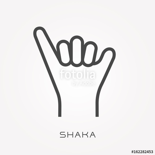 500x500 Line Icon Shaka Stock Image And Royalty Free Vector