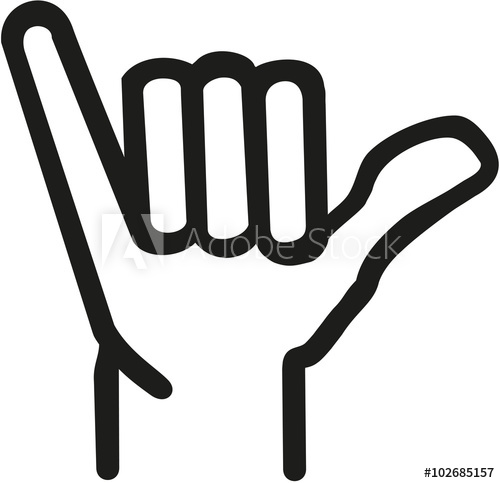 500x483 Shaka Hand Icon