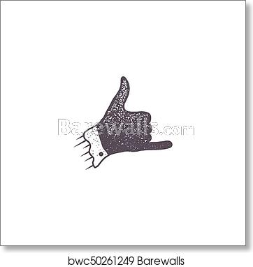 362x382 Shaka Sign Isolated On White Background Surfing Symbol Stock