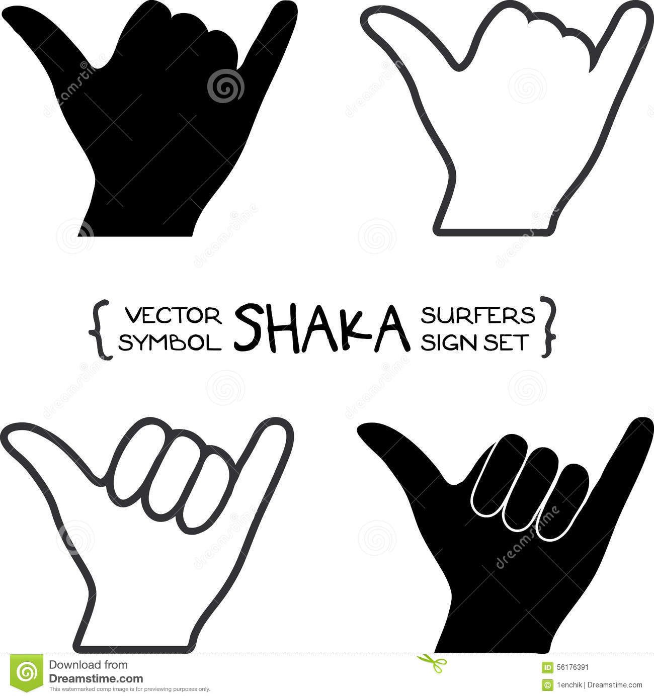 1300x1390 Vector Surfers Shaka Hand Sign
