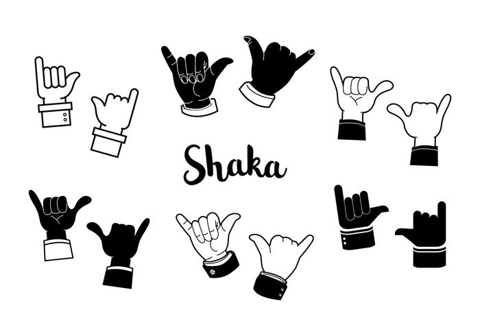 700x490 Free Black And White Shaka Vector