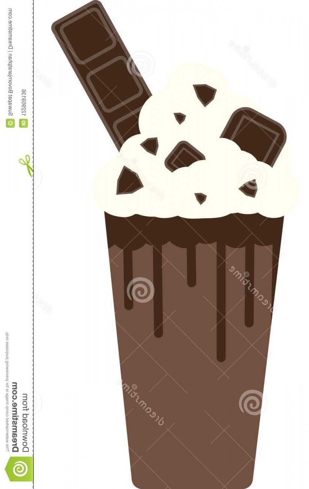 988x1560 Chocolate Milk Shake Topping Whipping Cream Chocolate Vector
