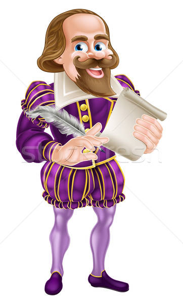 362x600 Cartoon Shakespeare Vector Illustration Christos Georghiou