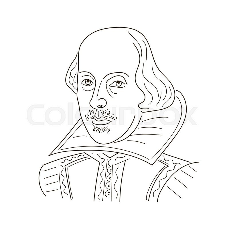 800x800 William Shakespeare Sketch Stock Vector Colourbox