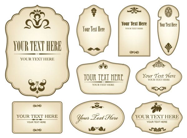 600x442 Free Decorative Label Templates Simple Bottle Label