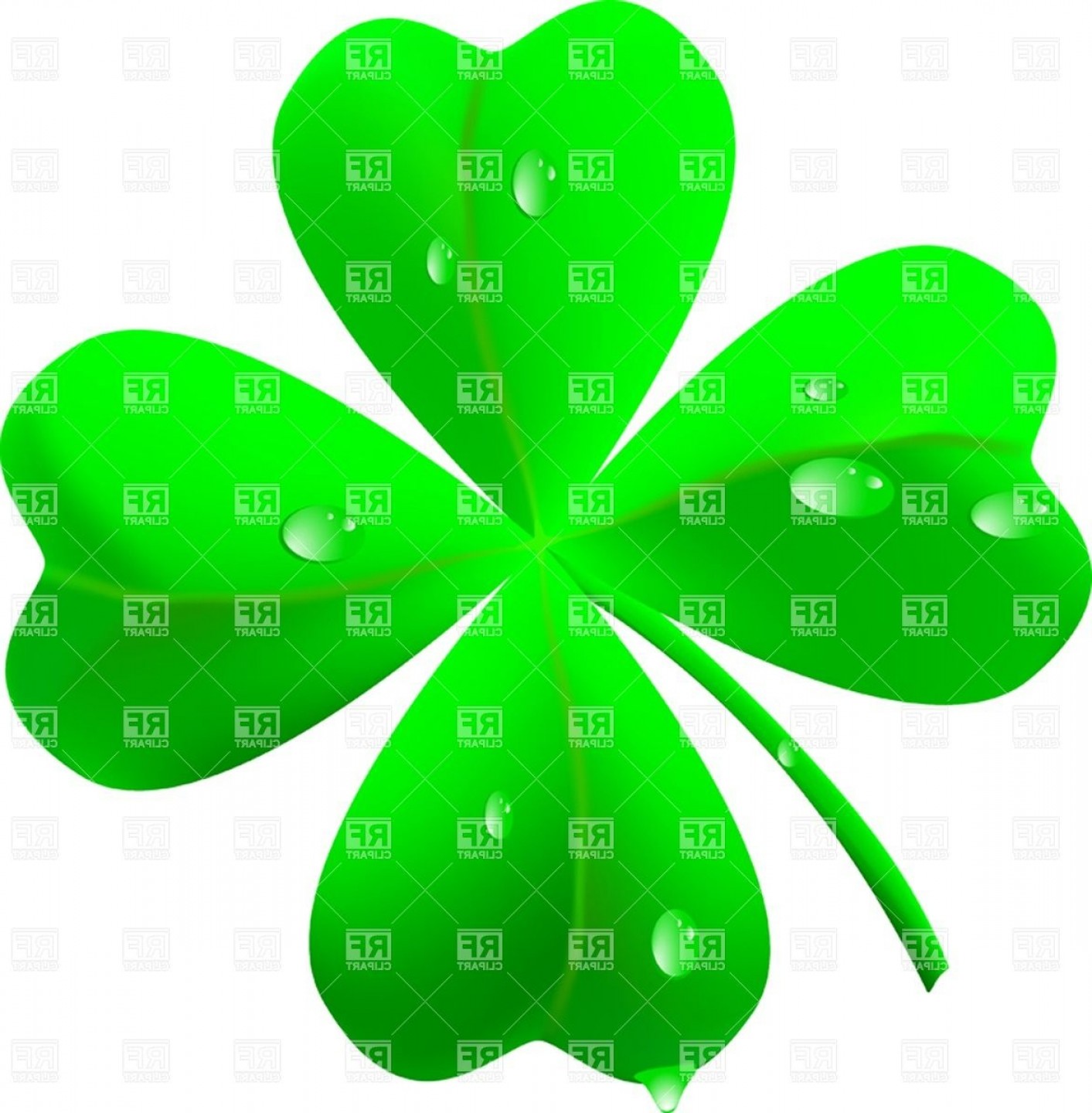 1413x1440 Symbol Of St Patricks Day Four Leaf Clover Shamrock Vector Clipart