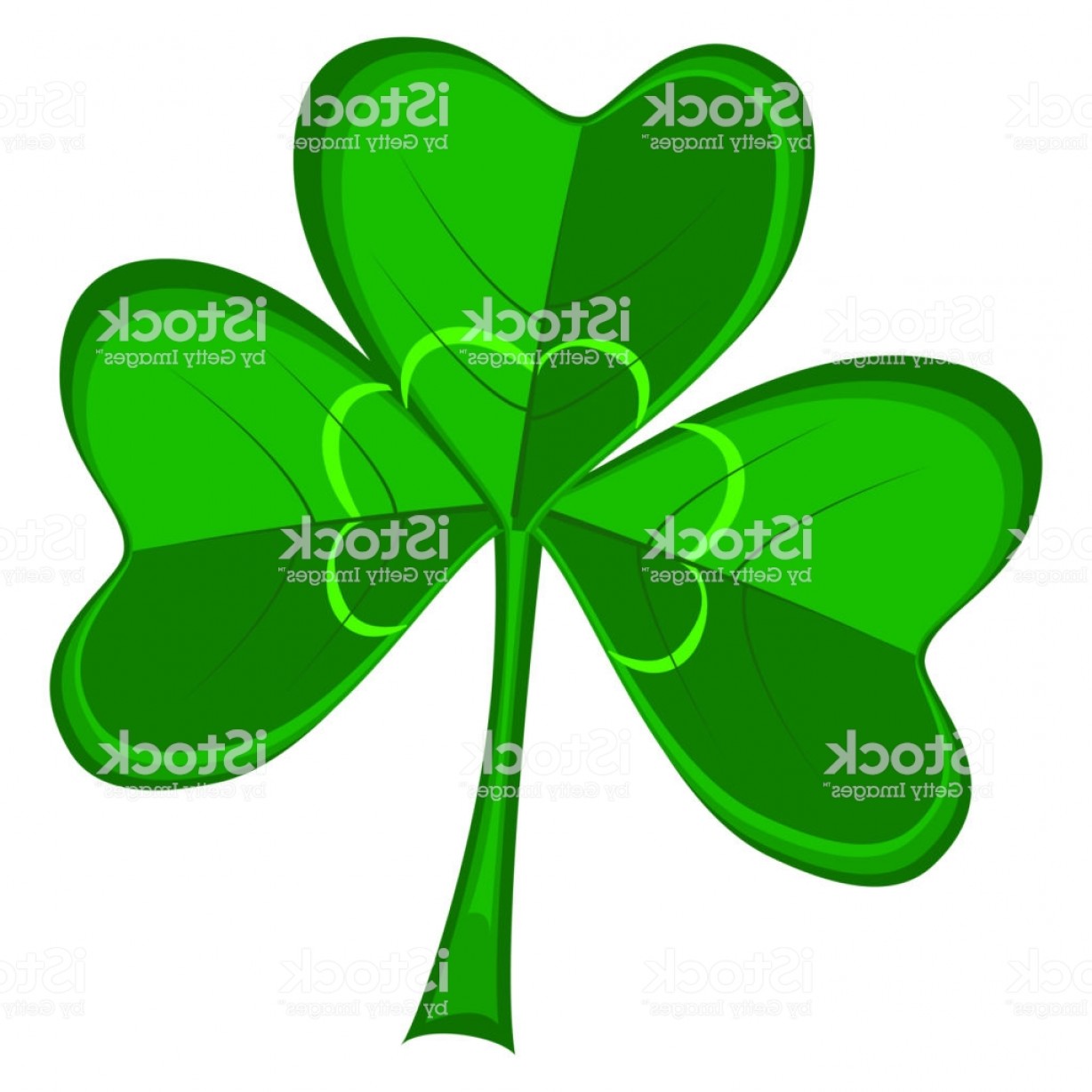 1228x1228 Shamrock Vector Cartoon Illustration Isolated On White Background