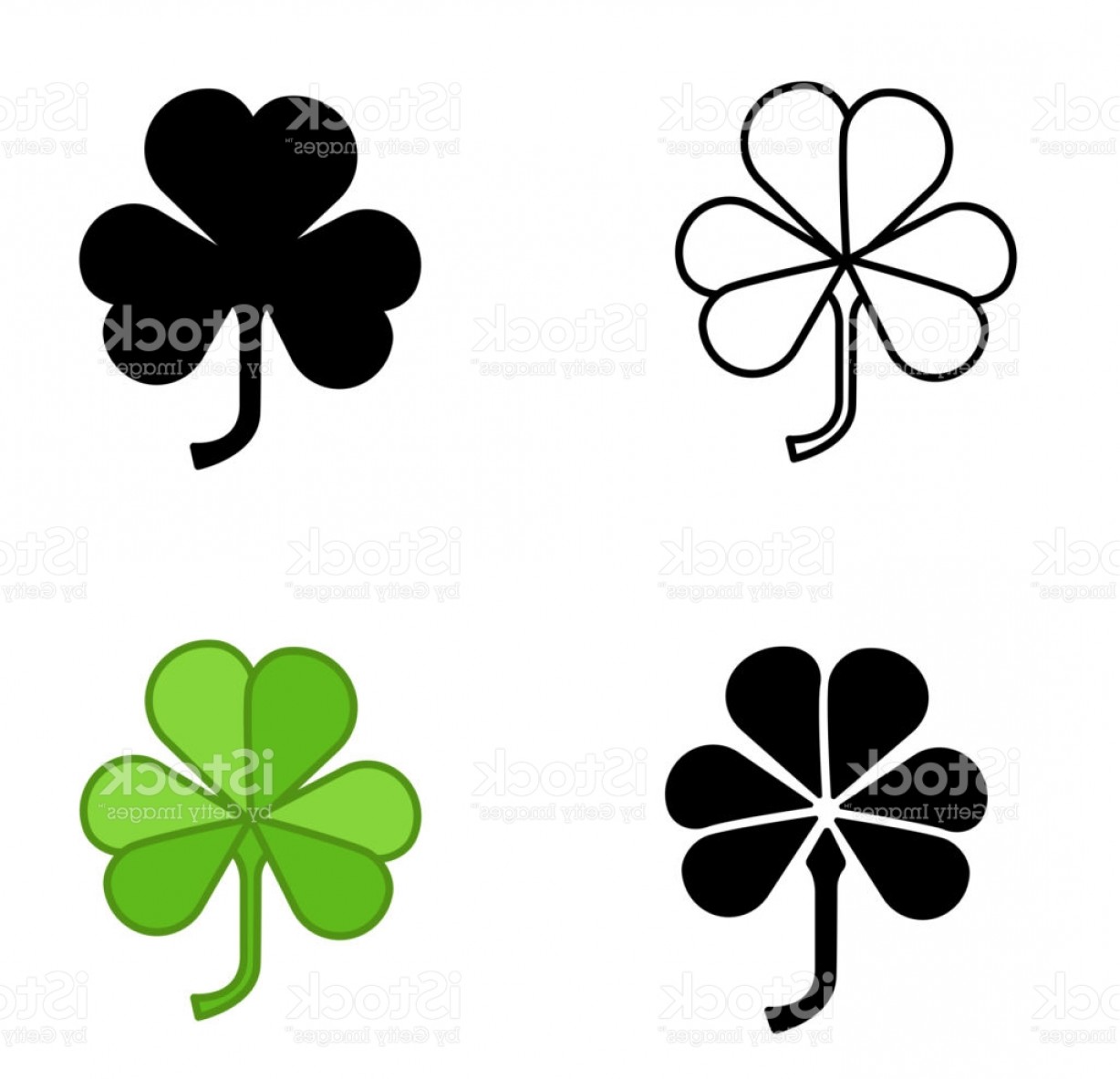 1228x1183 Shamrock Vector Icon Trefoil Art Set Shamrock Vector Icon Of Types