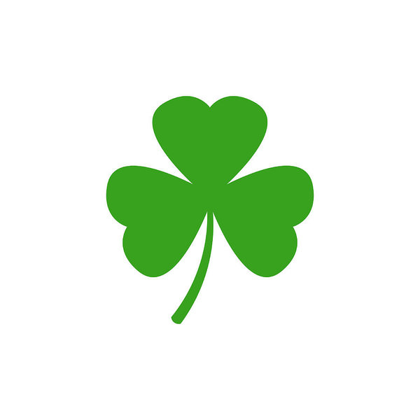 600x600 Clover Vector Icon Shamrock Vector Icon On White Background Art