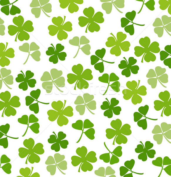 582x600 St Patrick's Day Vector Background With Shamrock Vector