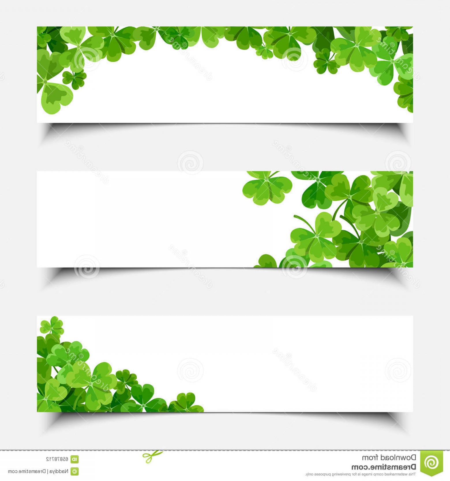 1560x1668 Stock Illustration St Patrick S Day Web Banners Shamrock Vector
