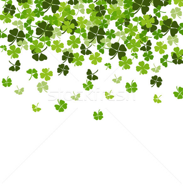 582x600 St Patrick's Day Vector Background With Shamrock Vector
