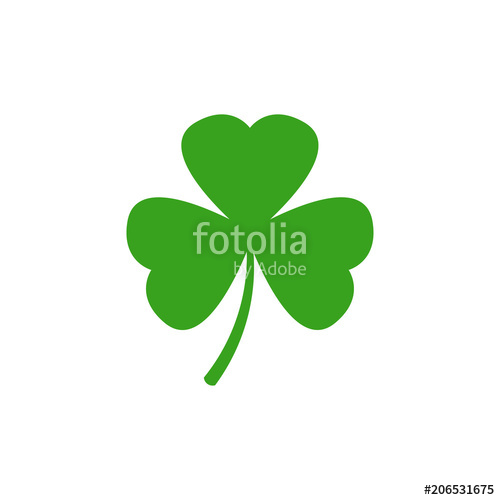500x500 Clover Vector Icon Shamrock Vector Icon On White Background