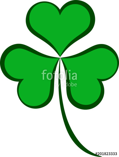 381x500 Shamrock Three Leaf Clover Calligraphic Stock Image And Royalty