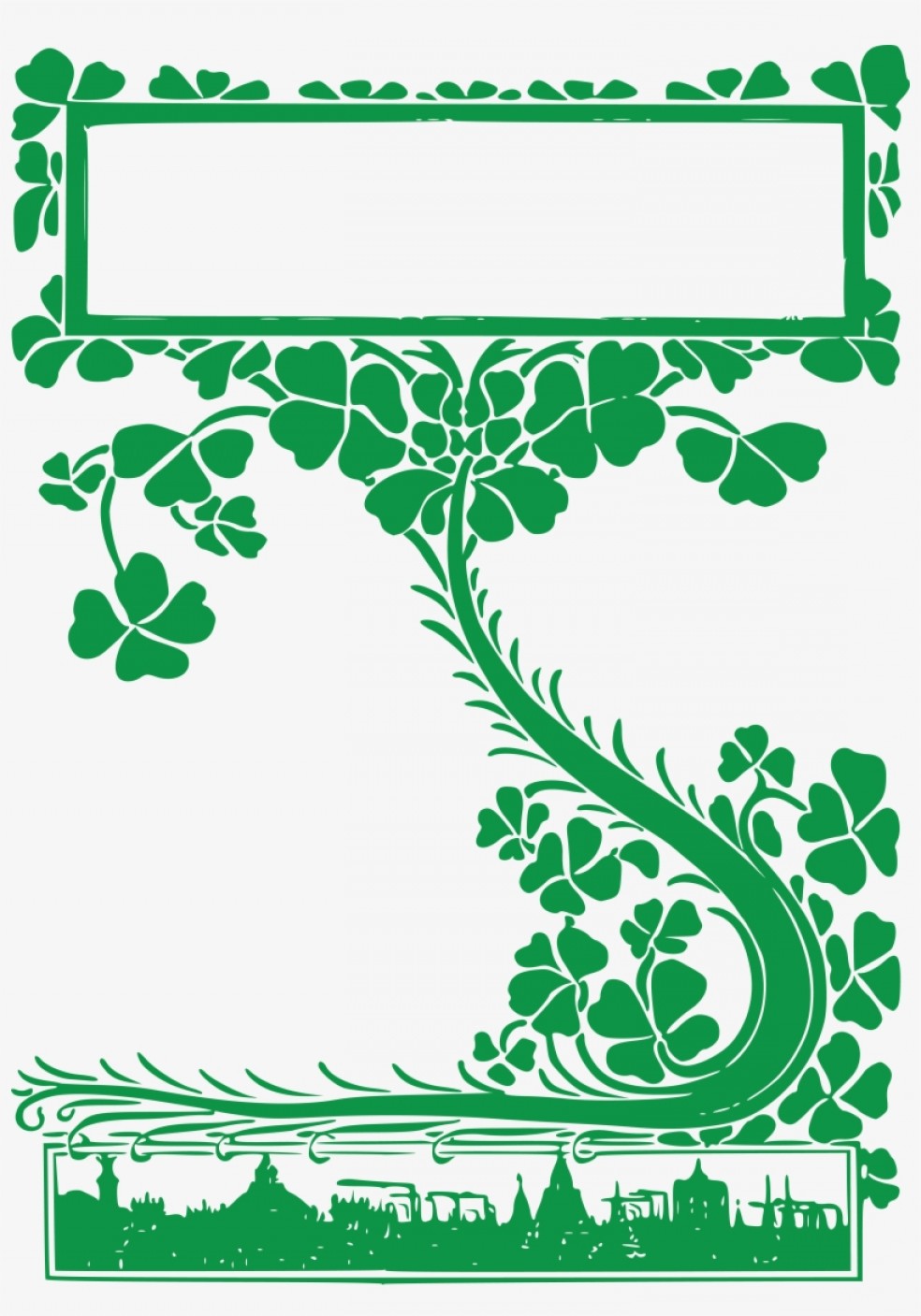 984x1407 Shamrock Vector Art Vintage Createmepink