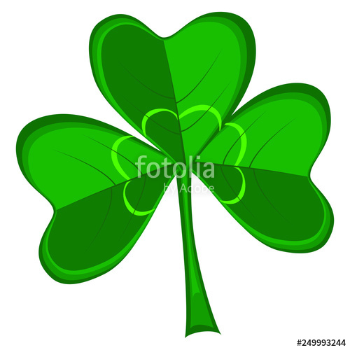 500x500 Shamrock Vector Cartoon Illustration Isolated On White Background