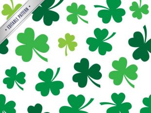 310x233 St Patricks Shamrock Pattern Background Free Vector Free