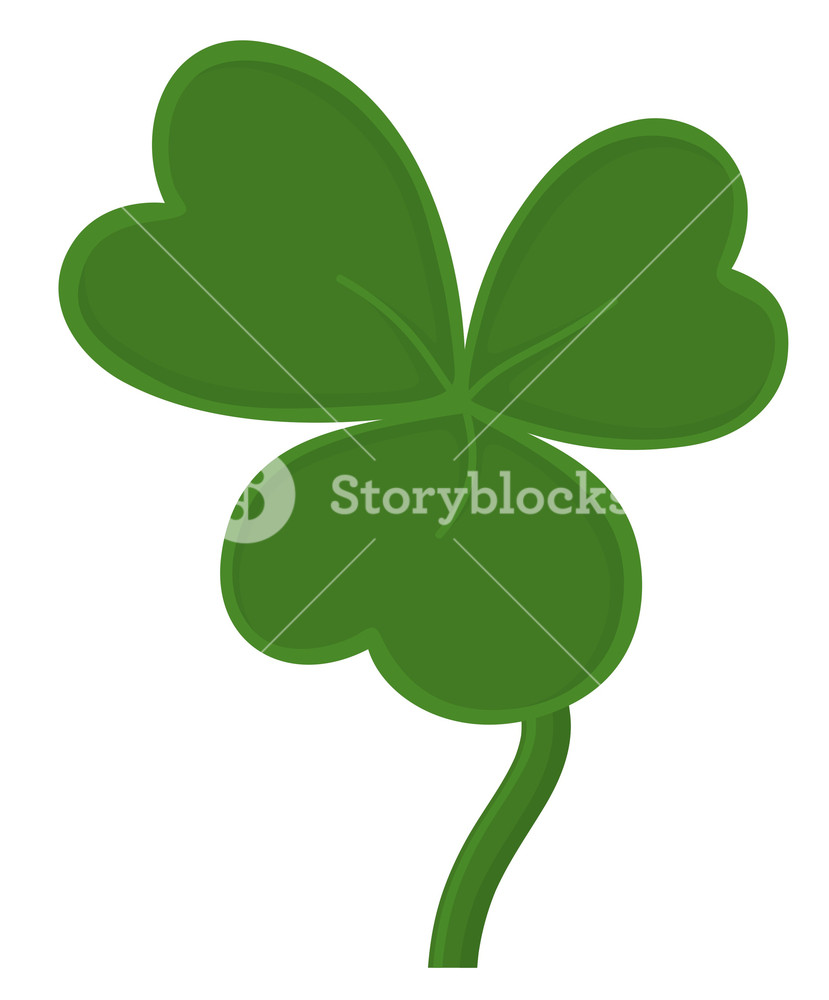 829x1000 Vintage Green Shamrock Vector Element Royalty Free Stock Image