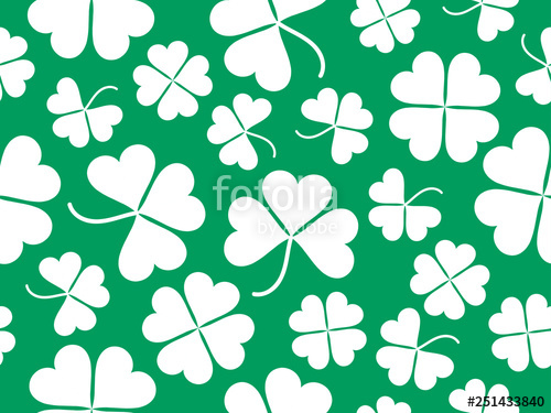 500x375 Seamless Pattern With Clover Leaves St Patrick's Day Background