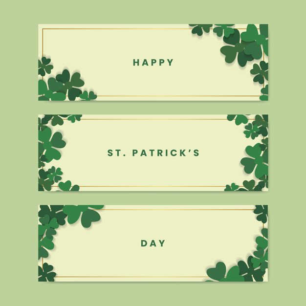 626x626 Shamrock St Patrick's Day Card Set Vector Vector Free Download