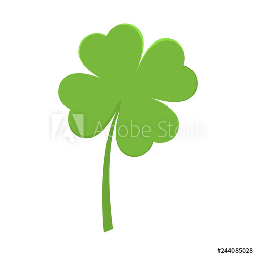 500x500 Saint Patrick Day Green Leaf Clover Shamrock Vector Illustration