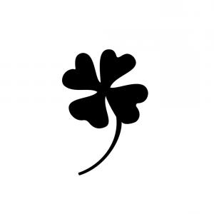 300x300 Shamrock Lucky Leaves Black And White Image Catchsplace