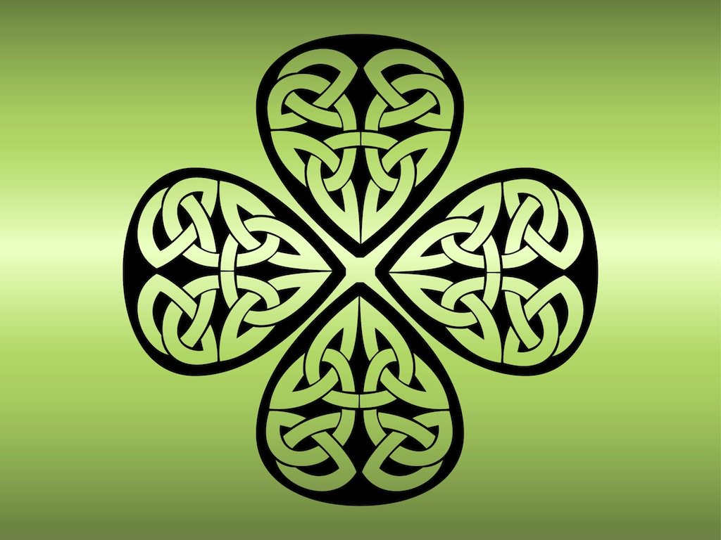 1024x768 Shamrock Vector Art Graphics