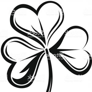 300x300 Shamrock Vector Icon Trefoil Art Set Types Color Black White