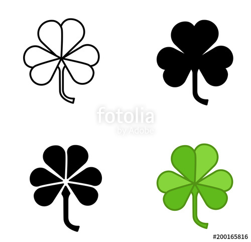 500x482 Shamrock Vector Icon Trefoil Art Set Shamrock Vector Icon