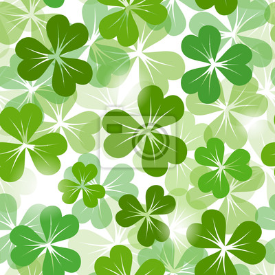 400x400 St Patrick's Seamless Background With Shamrock Vector