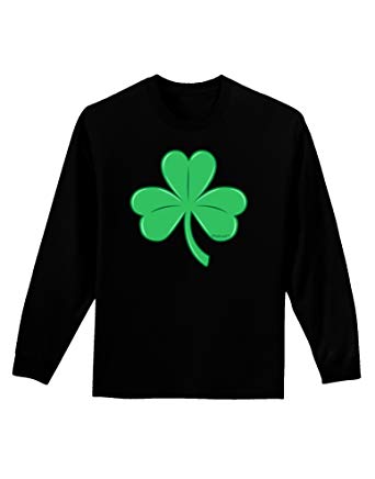 342x436 Tooloud Shamrock Vector Design Adult Long Sleeve Dark T Shirt