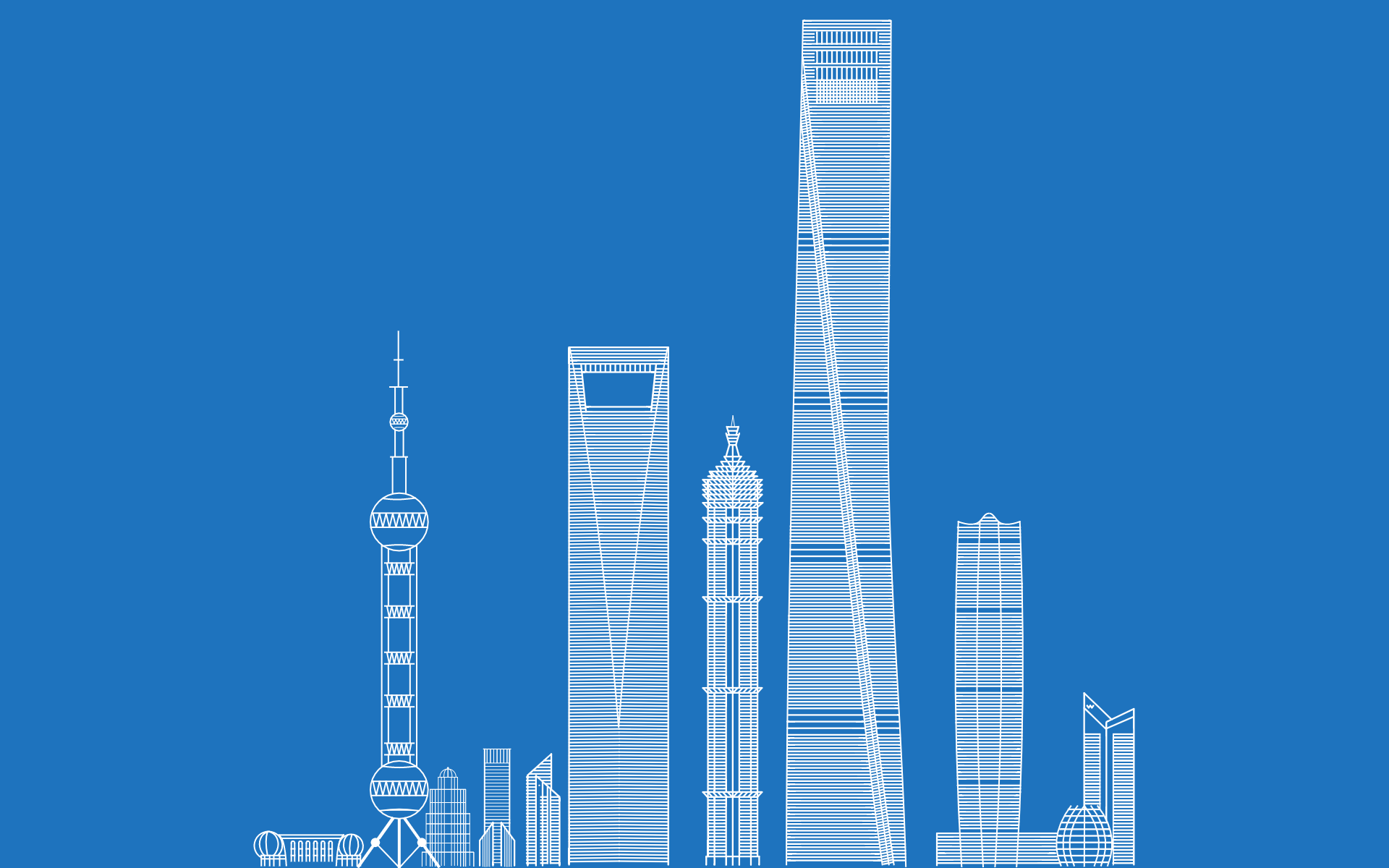 1920x1200 Shanghai Skyline Vector Package