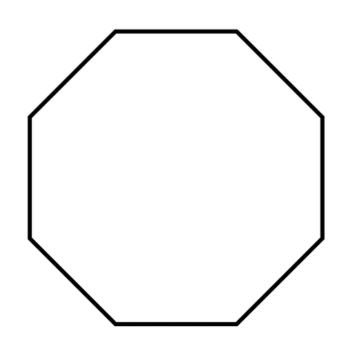 Octagon Stroke Shape 512x512 Octagon Stroke Shape