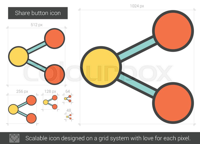 800x576 Share Button Vector Line Icon Isolated Stock Vector Colourbox