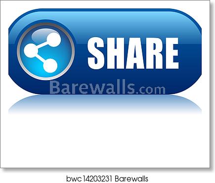 435x370 Vector Share Button, Art Print Barewalls Posters Prints