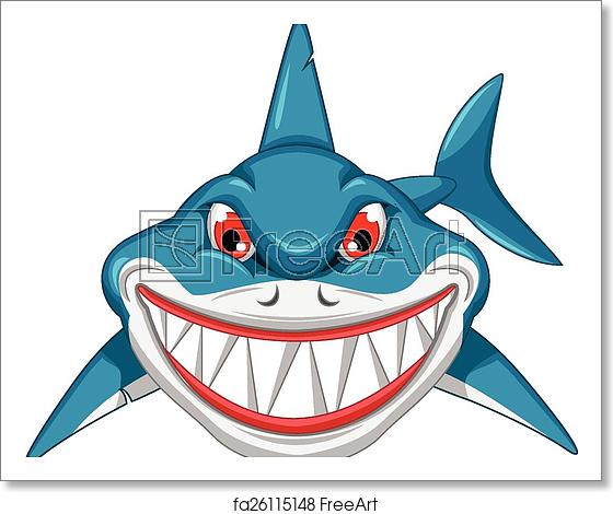 Free Art Print Of Angry Shark Cartoon Vector Illustration 560x470 Free Art Print Of Angry Shark Cartoon Vector Illustration