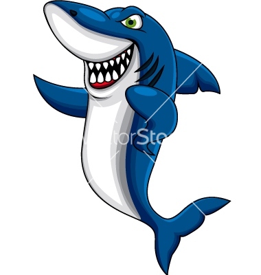Angry Shark Cartoon Vector 380x400 Angry Shark Cartoon Vector
